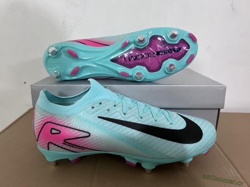 Men's Nike Air Zoom Mercurial Vapor 16 Elite SG Soft Ground Low-Tops Football Boots - Jade/Black/Pink