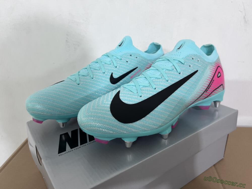 Men's Nike Air Zoom Mercurial Vapor 16 Elite SG Soft Ground Low-Tops Football Boots - Jade/Black/Pink