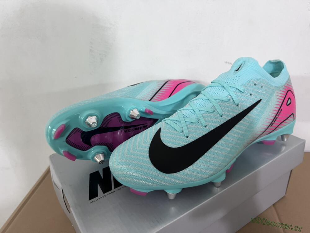 Men's Nike Air Zoom Mercurial Vapor 16 Elite SG Soft Ground Low-Tops Football Boots - Jade/Black/Pink