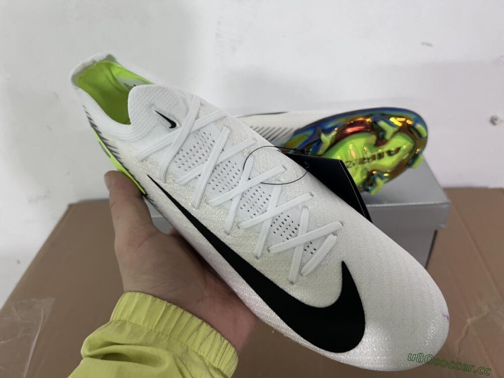Unisex Nike Air Zoom Mercurial Vapor 16 Elite FG Firm Ground Low-Tops Football Boots - White/Black/Yellow