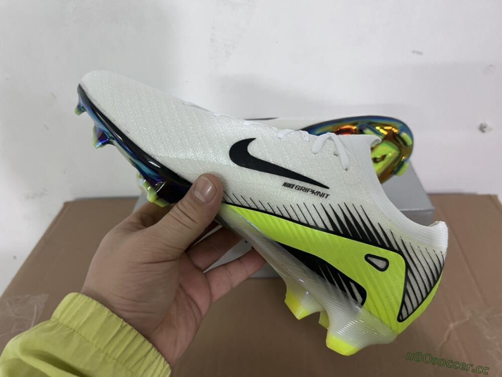 Unisex Nike Air Zoom Mercurial Vapor 16 Elite FG Firm Ground Low-Tops Football Boots - White/Black/Yellow