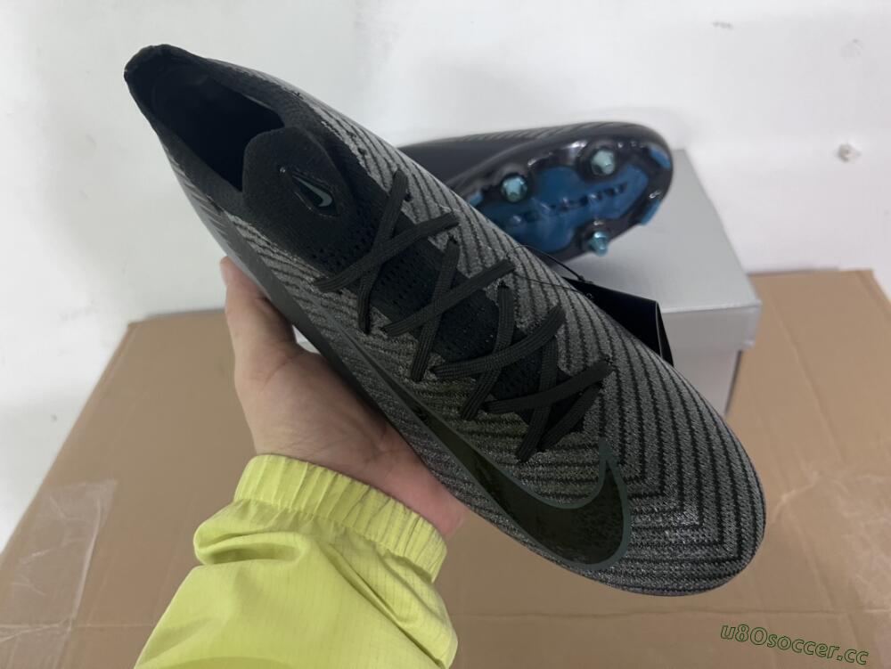 Men's Nike Air Zoom Mercurial Vapor 16 Elite SG Soft Ground Low-Tops Football Boots - Black/Silver/Blue