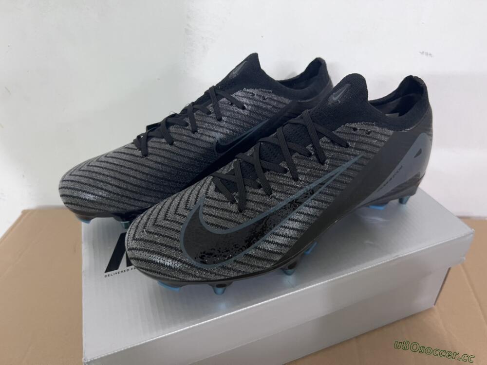 Men's Nike Air Zoom Mercurial Vapor 16 Elite SG Soft Ground Low-Tops Football Boots - Black/Silver/Blue