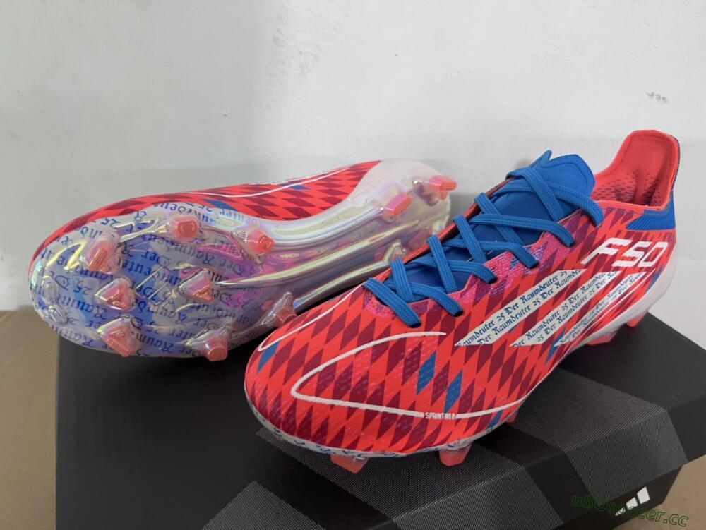 Men's Adidas F50 Elite FG Firm Ground Low-Tops Football Boots - Red/White/Blue
