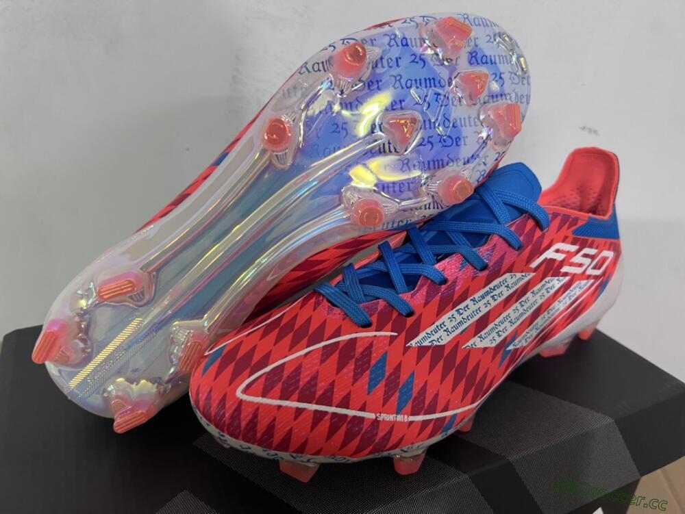 Men's Adidas F50 Elite FG Firm Ground Low-Tops Football Boots - Red/White/Blue