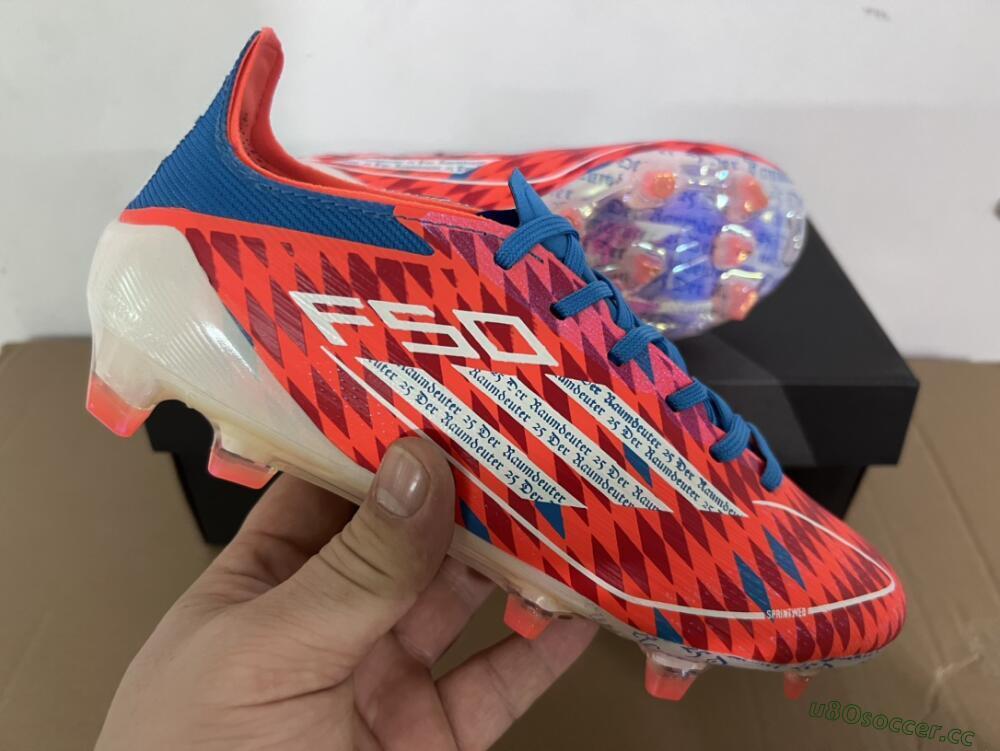 Men's Adidas F50 Elite FG Firm Ground Low-Tops Football Boots - Red/White/Blue