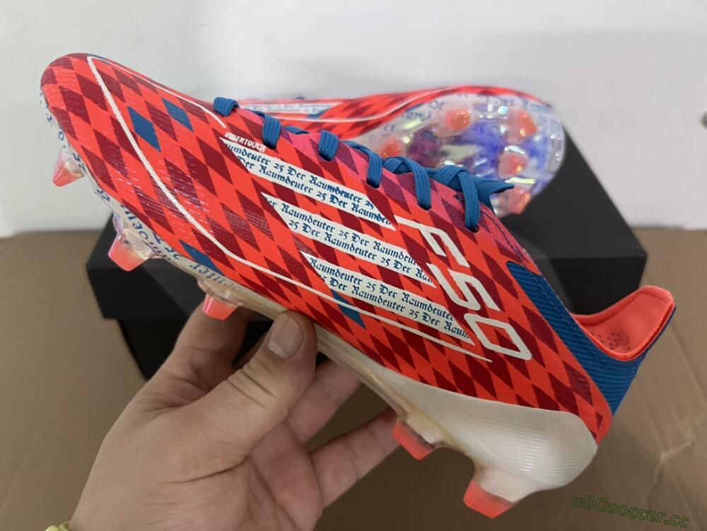 Men's Adidas F50 Elite FG Firm Ground Low-Tops Football Boots - Red/White/Blue