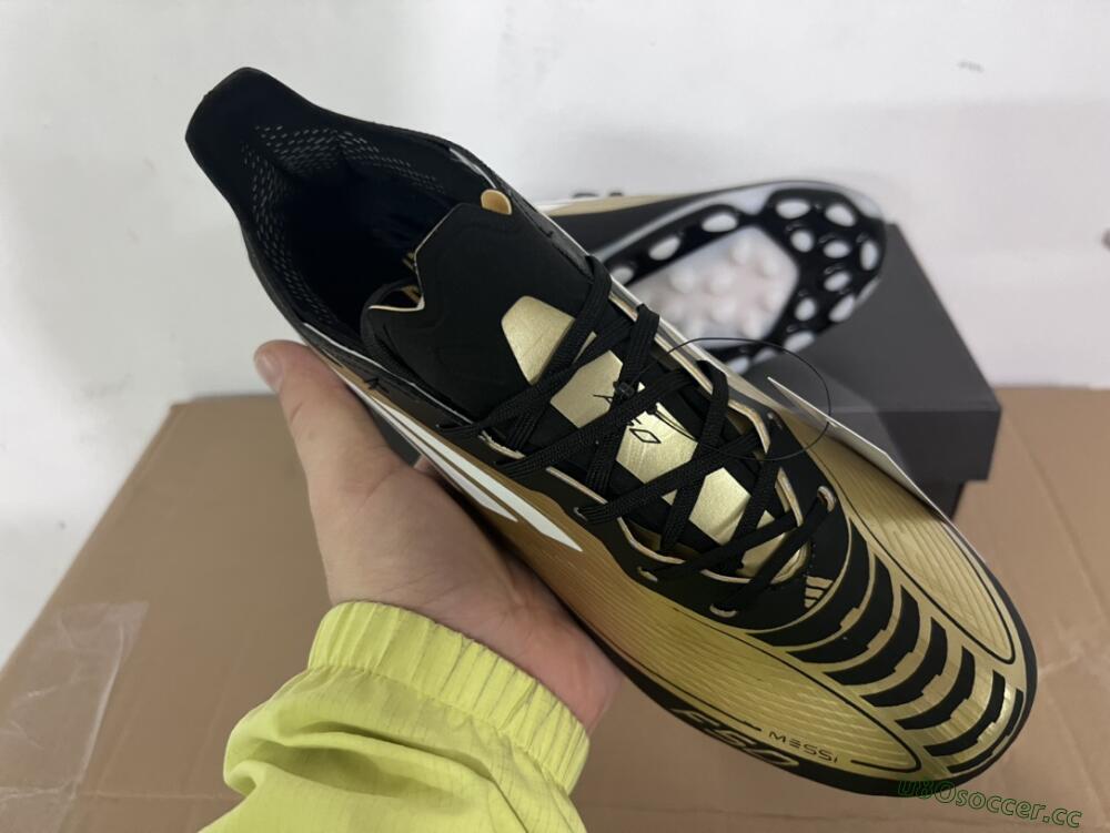 Unisex Adidas F50 Elite Messi MG Multi Ground Low-Tops Football Boots - Gold/Black/White