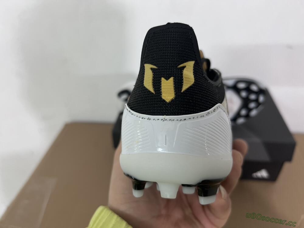 Unisex Adidas F50 Elite Messi MG Multi Ground Low-Tops Football Boots - Gold/Black/White