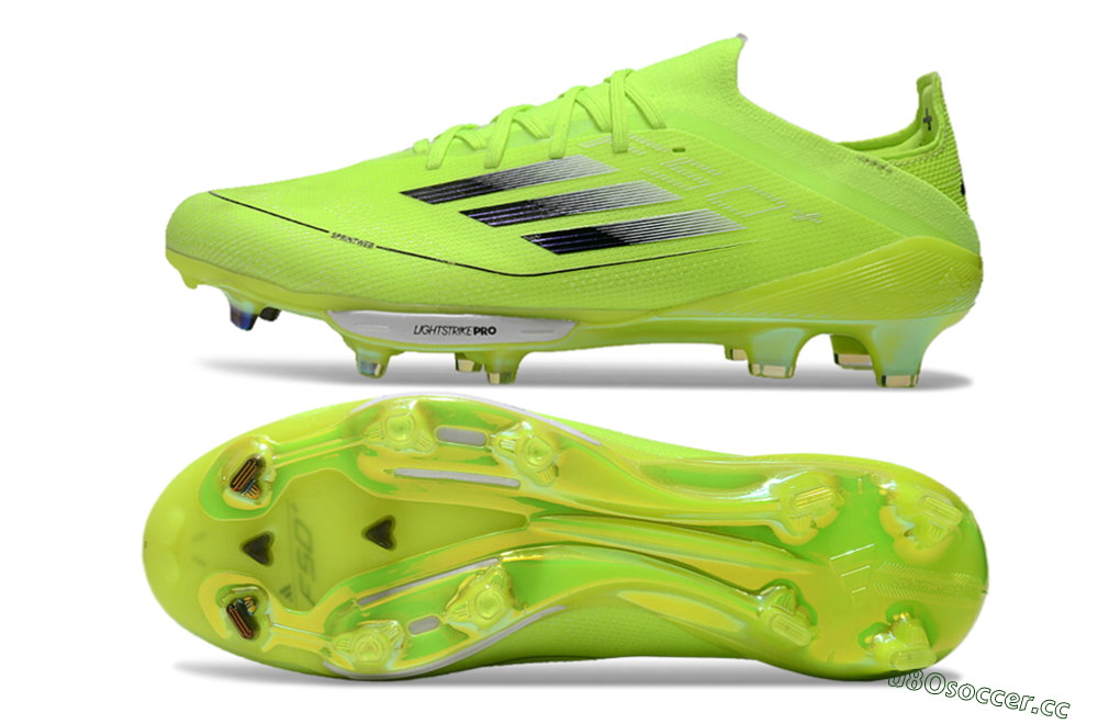 Men's Adidas F50+ Lightstrike Elite FG Firm Ground Low-Tops Football Boots - Yellow/Black/Silver 1