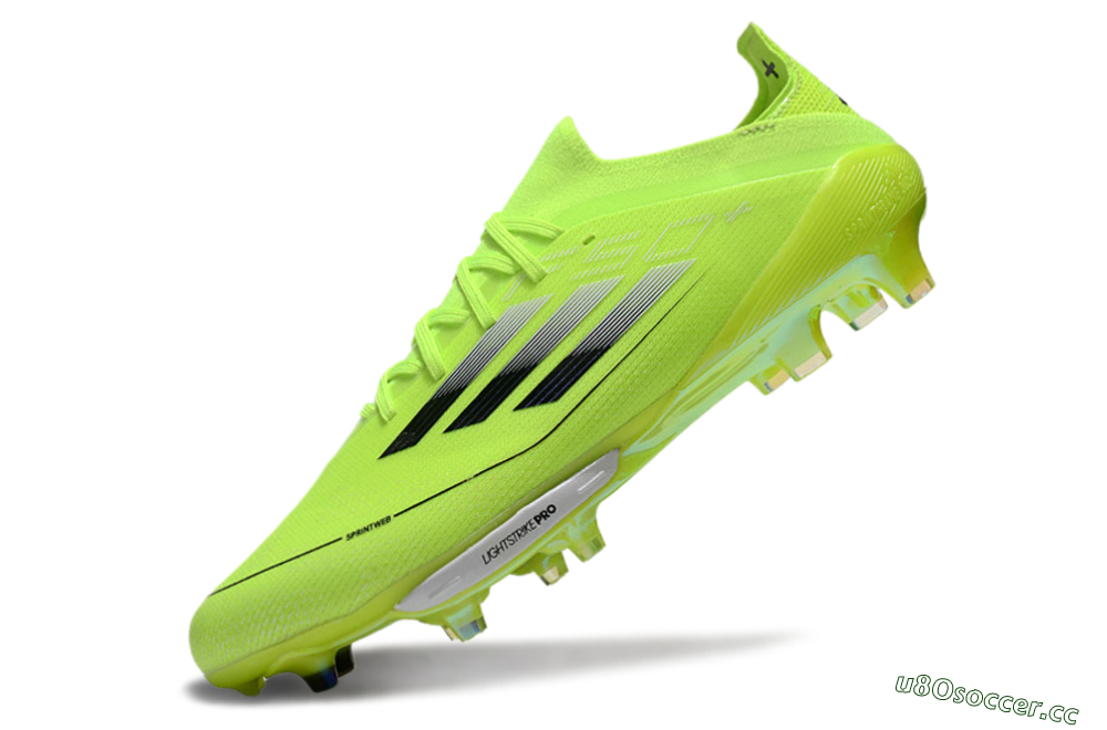 Men's Adidas F50+ Lightstrike Elite FG Firm Ground Low-Tops Football Boots - Yellow/Black/Silver 5