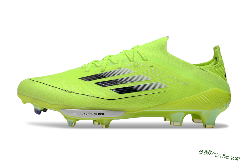 Men's Adidas F50+ Lightstrike Elite FG Firm Ground Low-Tops Football Boots - Yellow/Black/Silver 0