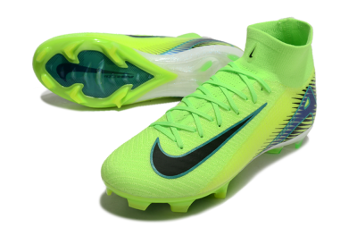 Unisex Nike Air Zoom Mercurial Superfly 10 Elite FG Firm Ground High-Tops Football Boots - Yellow/Black/Blue