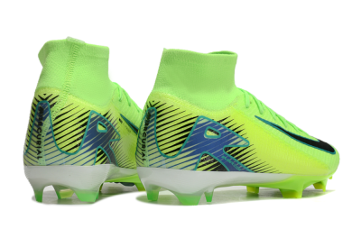 Unisex Nike Air Zoom Mercurial Superfly 10 Elite FG Firm Ground High-Tops Football Boots - Yellow/Black/Blue