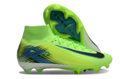 Unisex Nike Air Zoom Mercurial Superfly 10 Elite FG Firm Ground High-Tops Football Boots - Yellow/Black/Blue