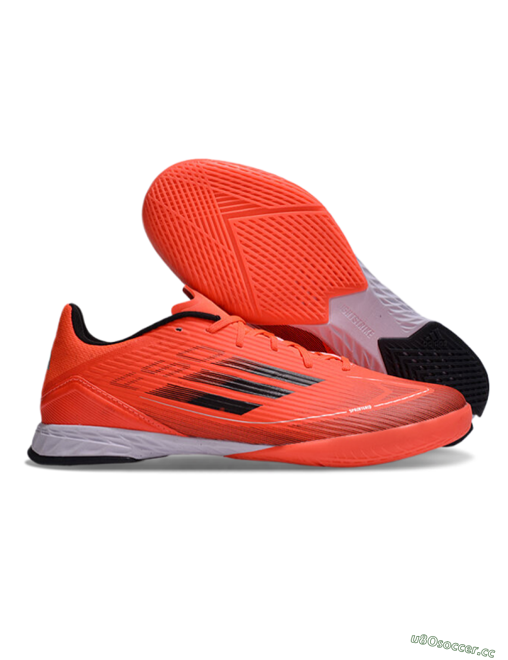 Unisex Adidas F50 Elite IC Indoor & Futsal Low-Tops Football Shoes - Red/Black/White 2