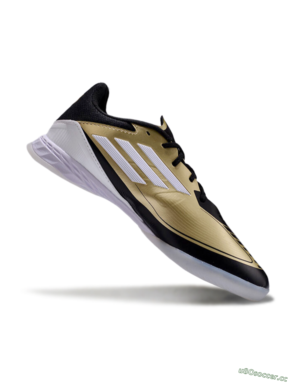 Unisex Adidas F50 Elite Messi IC Indoor & Futsal Low-Tops Football Shoes - Gold/White/Black 4