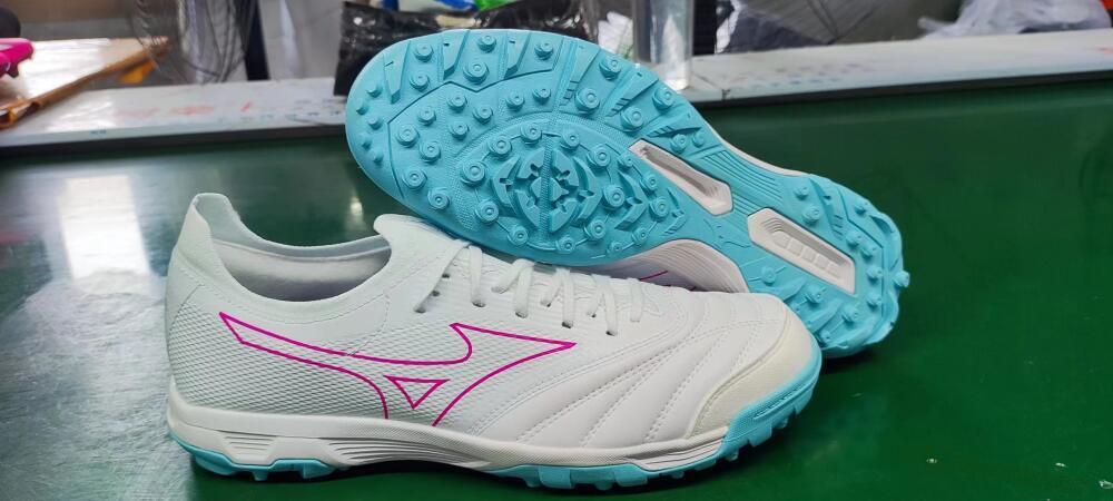 Men's Mizuno Morelia Neo Sala β Japan TF Artificial Turf Low-Tops Football Shoes - White/Blue/Red
