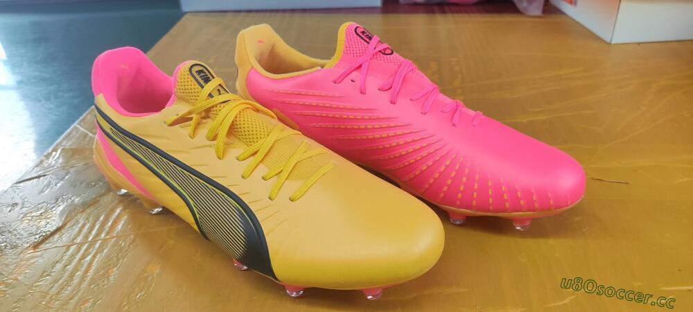 Men's Puma Ultra Ultimate FG Firm Ground Low-Tops Football Boots - Red/Black/Yellow
