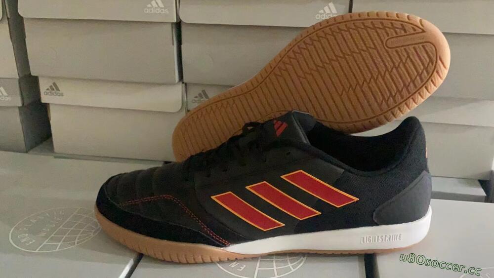 Men's Adidas Top Sala Competition IC Indoor & Futsal Low-Tops Football Shoes - Black/Red/White