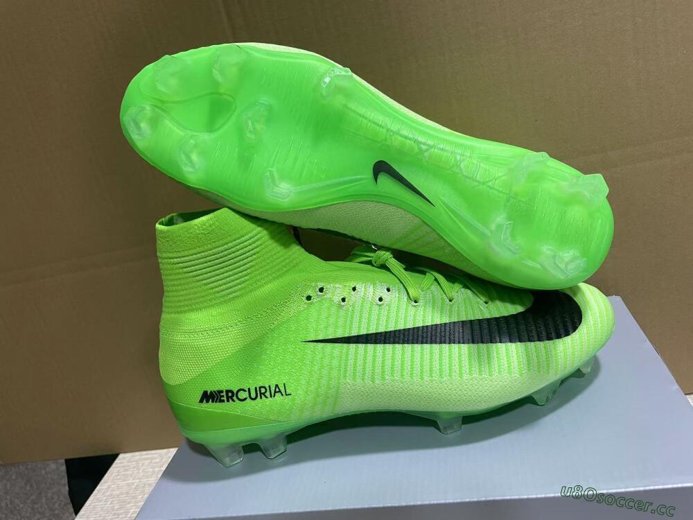 Men's Nike Zoom Superfly 5 Elite FG Firm Ground High-Tops Football Boots - Yellow/Black