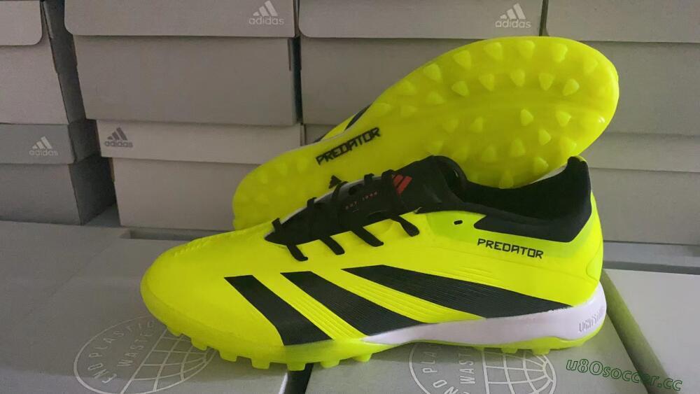 Unisex Adidas Predator 24 Elite TF Artificial Turf Low-Tops Football Shoes - Yellow/Black/White