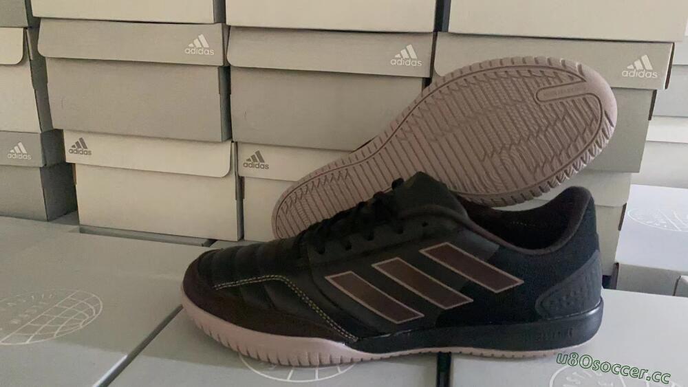 Men's Adidas Top Sala Competition IC Indoor & Futsal Low-Tops Football Shoes - Black/Brown/Pink