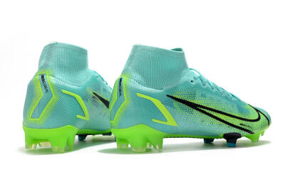 Unisex Nike Mercurial Superfly 8 Elite FG Firm Ground High-Tops Football Boots - Jade/Black/Yellow