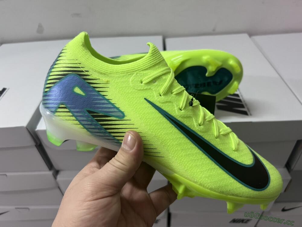 Unisex Nike Air Zoom Mercurial Vapor 16 Elite FG Firm Ground Low-Tops Football Boots - Yellow/Black/Blue