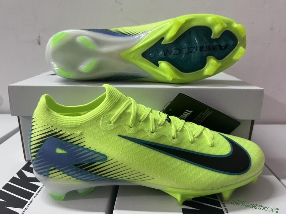 Unisex Nike Air Zoom Mercurial Vapor 16 Elite FG Firm Ground Low-Tops Football Boots - Yellow/Black/Blue