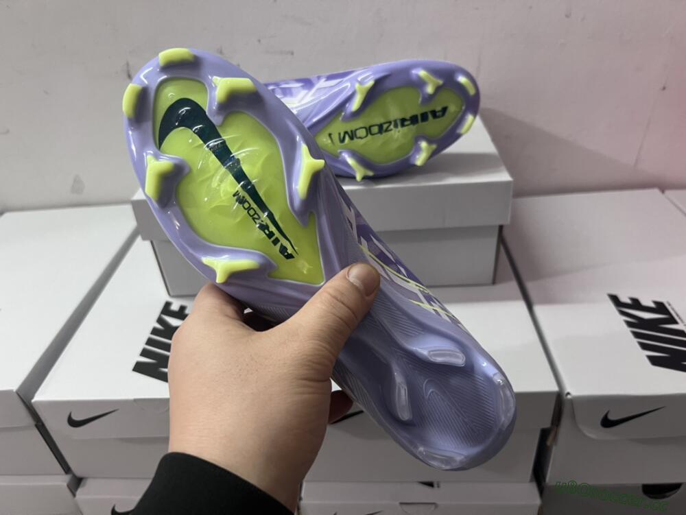 Unisex Nike Air Zoom Mercurial Superfly 10 Elite FG Firm Ground High-Tops Football Boots - Purple/Yellow/White
