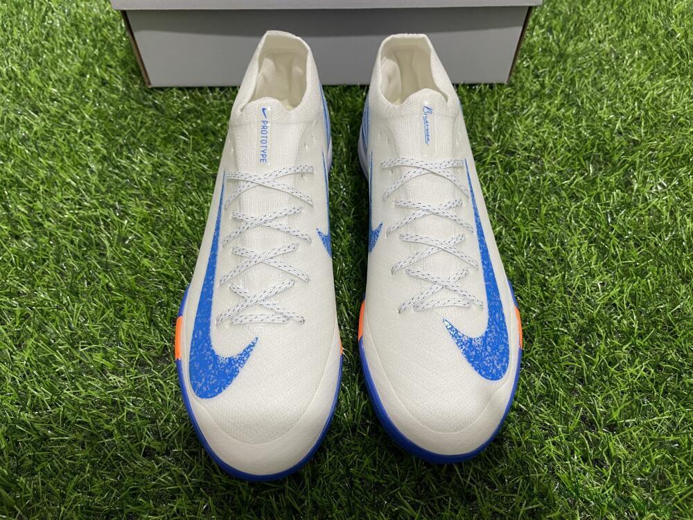 Unisex Nike Air Zoom Mercurial Vapor 16 Elite IC Indoor & Futsal Low-Tops Football Shoes - White/Blue/Orange