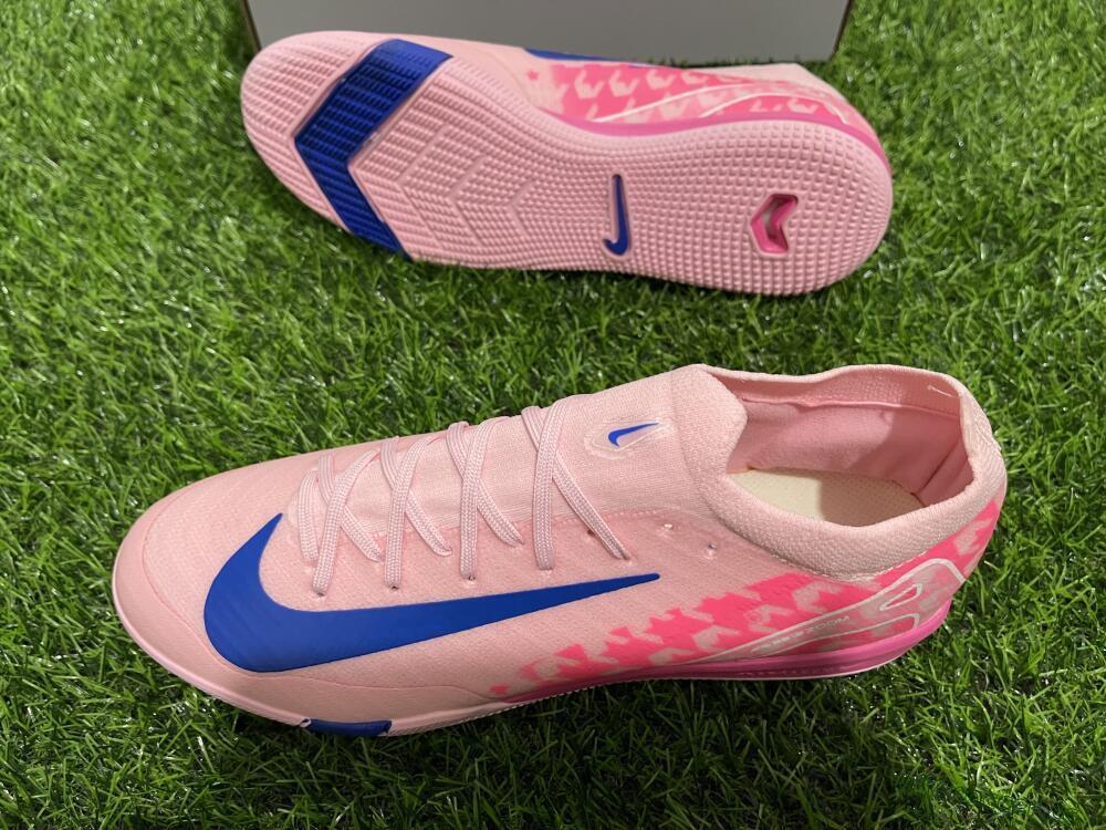 Unisex Nike Air Zoom Mercurial Vapor 16 Elite IC Indoor & Futsal Low-Tops Football Shoes - Pink/Blue/White