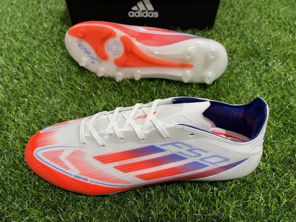 Men's Adidas F50 Elite AG Artificial Grass Low-Tops Football Boots - Red/White/Blue