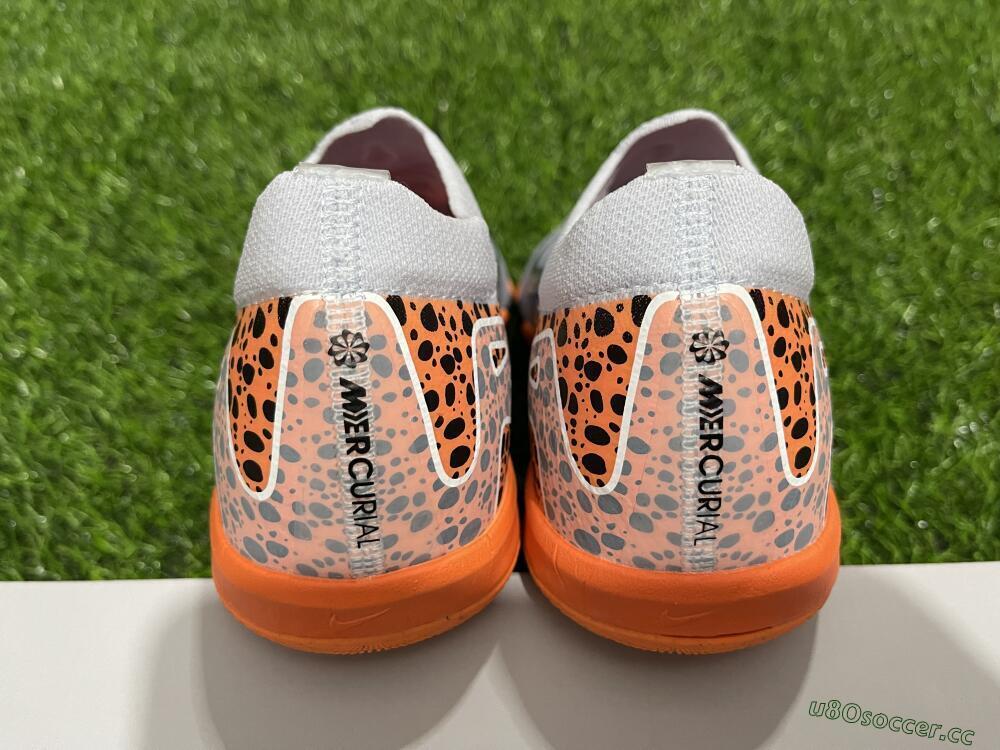 Unisex Nike Air Zoom Mercurial Vapor 16 Elite IC Indoor & Futsal Low-Tops Football Shoes - White/Black/Leopard
