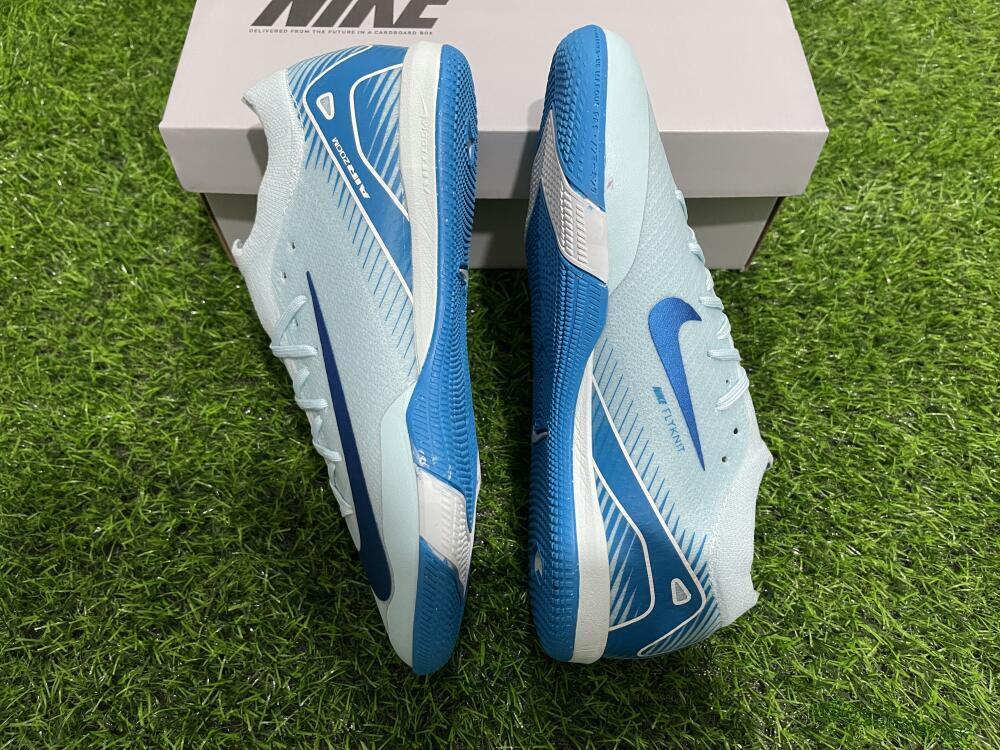 Unisex Nike Air Zoom Mercurial Vapor 16 Elite IC Indoor & Futsal Low-Tops Football Shoes - Jade/Blue/White