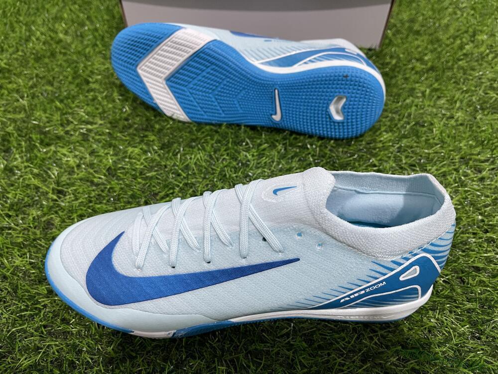 Unisex Nike Air Zoom Mercurial Vapor 16 Elite IC Indoor & Futsal Low-Tops Football Shoes - Jade/Blue/White