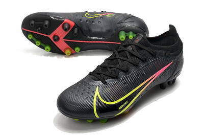 Men's Nike Mercurial Vapor 14 Elite AG Artificial Grass Low-Tops Football Boots - Black/Yellow/Pink