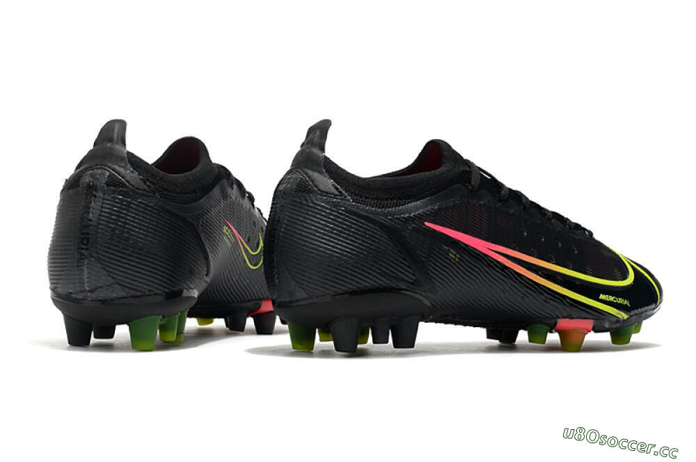 Men's Nike Mercurial Vapor 14 Elite AG Artificial Grass Low-Tops Football Boots - Black/Yellow/Pink 6