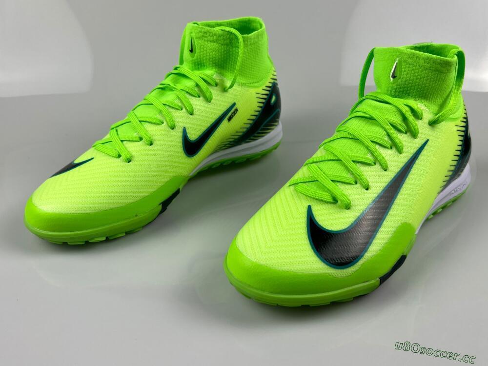 Unisex Nike Air Zoom Mercurial Superfly 10 Elite TF Artificial Turf High-Tops Football Shoes - Yellow/Black/White