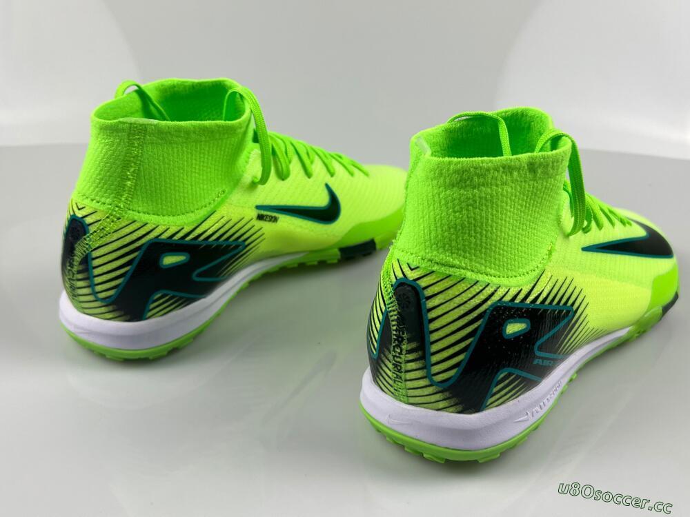 Unisex Nike Air Zoom Mercurial Superfly 10 Elite TF Artificial Turf High-Tops Football Shoes - Yellow/Black/White