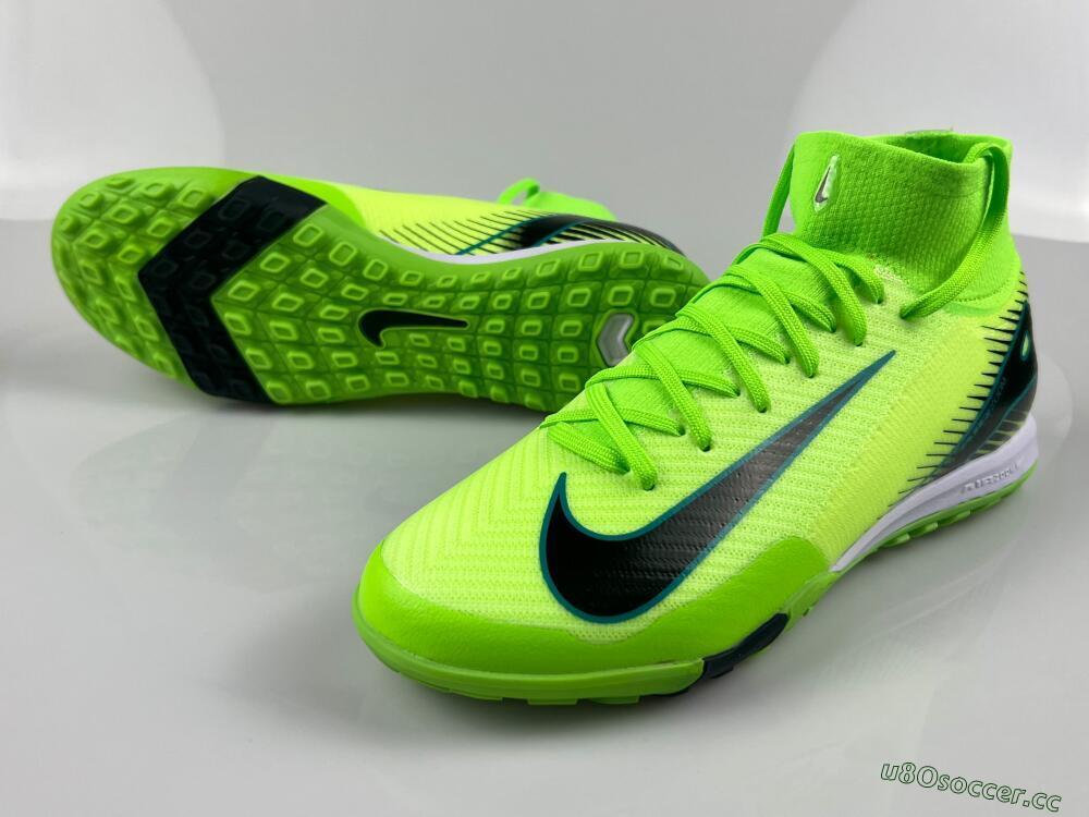 Unisex Nike Air Zoom Mercurial Superfly 10 Elite TF Artificial Turf High-Tops Football Shoes - Yellow/Black/White