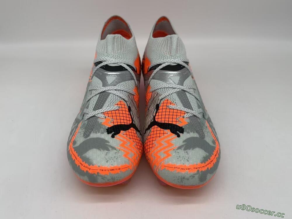 Men's Puma Future Ultimate FG Firm Ground Low-Tops Football Boots - Silver/Red/Pink