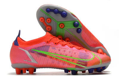 Men's Nike Mercurial Vapor 14 Elite AG Artificial Grass Low-Tops Football Boots - Red/Yellow/Silver