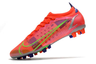 Men's Nike Mercurial Vapor 14 Elite AG Artificial Grass Low-Tops Football Boots - Red/Yellow/Silver