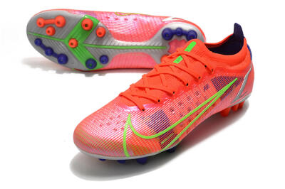 Men's Nike Mercurial Vapor 14 Elite AG Artificial Grass Low-Tops Football Boots - Red/Yellow/Silver