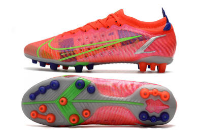 Men's Nike Mercurial Vapor 14 Elite AG Artificial Grass Low-Tops Football Boots - Red/Yellow/Silver