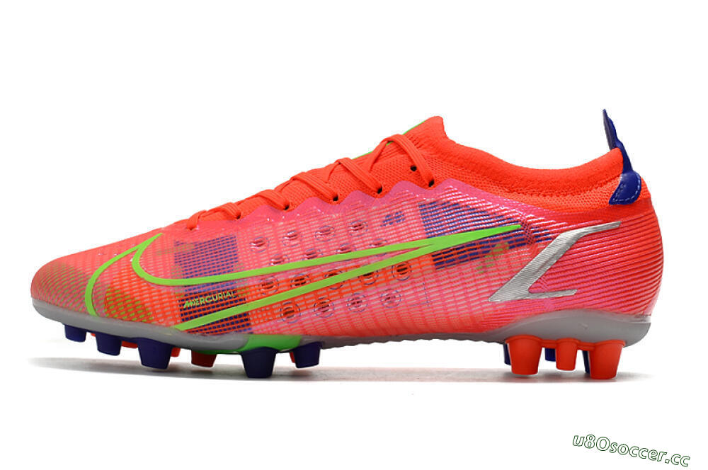 Men's Nike Mercurial Vapor 14 Elite AG Artificial Grass Low-Tops Football Boots - Red/Yellow/Silver 0