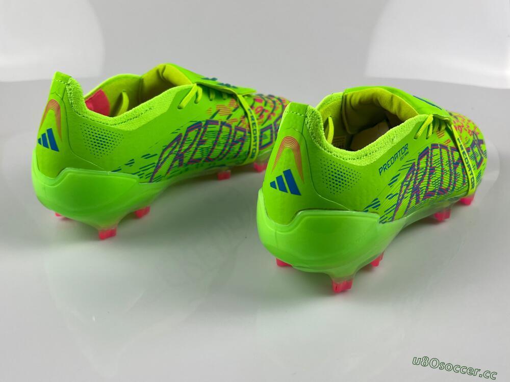 Unisex Adidas Predator Elite Foldover Tongue FG Firm Ground Low-Tops Football Boots - Yellow/Blue/Purple