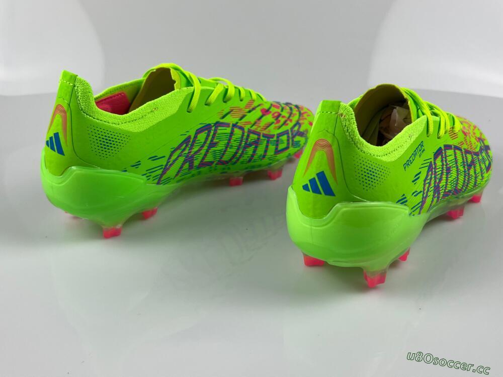 Unisex Adidas Predator Elite 24 FG Firm Ground Low-Tops Football Boots - Yellow/Blue/Purple